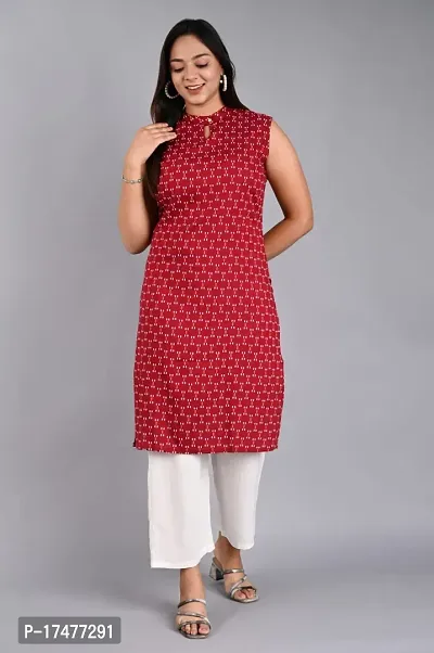 Stylish A-Line Printed Rayon Kurta Set-thumb0