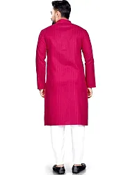 Enmozz Men's Textured Lining Kurta-thumb1