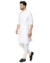 The Fashion Outlets TFO White Cotton Plain Men's Ethnic Simple Kurta-thumb3