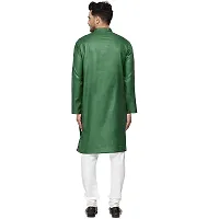 Enmozz Men's Green Ethnic Simple Plain Kurta Only-thumb2