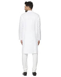 Enmozz Men's Digital Plain Kurta for Wedding White-thumb2