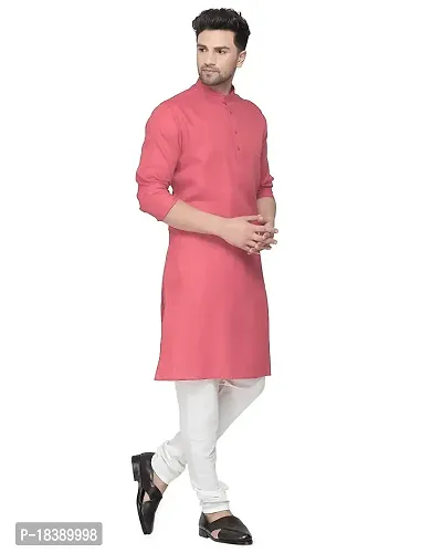 Enmozz Men's Festival Cotton Blend Kurta Pyjama Set-thumb2