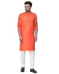 Enmozz? Multi Colored Cotton Plain Men's Ethnic Kurta Only-thumb2