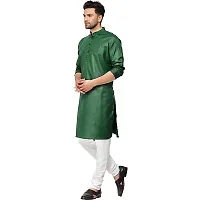 Enmozz Men's Green Ethnic Simple Plain Kurta Only-thumb1