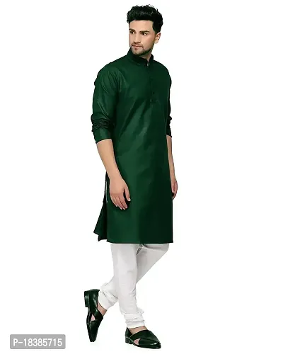 Enmozz? Multi Colored Cotton Plain Men's Ethnic Kurta Only