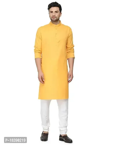 Enmozz Men's Festival Cotton Blend Kurta Pyjama Set-thumb0