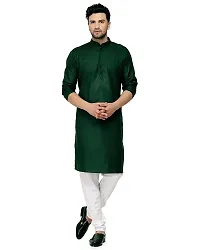 Enmozz? Multi Colored Cotton Plain Men's Ethnic Kurta Only-thumb2