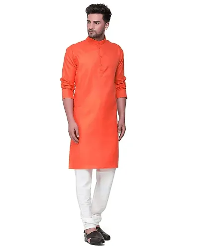 Enmozz? Haldi Plain Men's Ethnic Simple Kurta Only