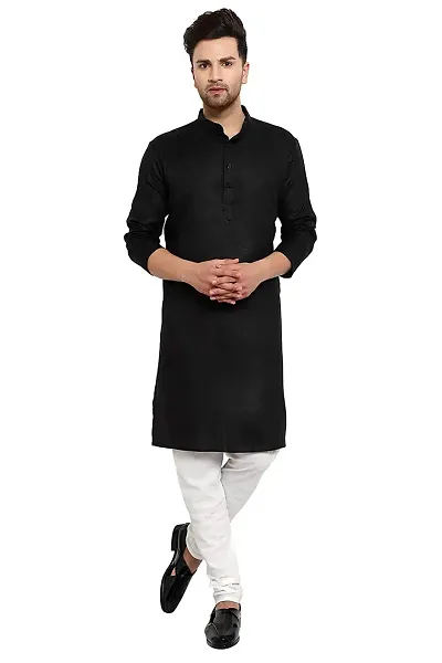 Enmozz? Colored Plain Men's Ethnic Kurta Only