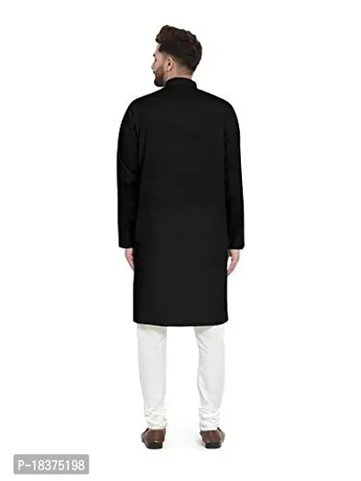 Enmozz? Multi Colored Cotton Plain Men's Ethnic Kurta Only-thumb2