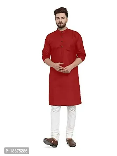 Kirtida Designer Men's Cotton Blend Regular Kurta