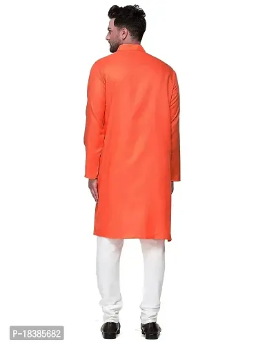 Enmozz? Multi Colored Cotton Plain Men's Ethnic Kurta Only-thumb2