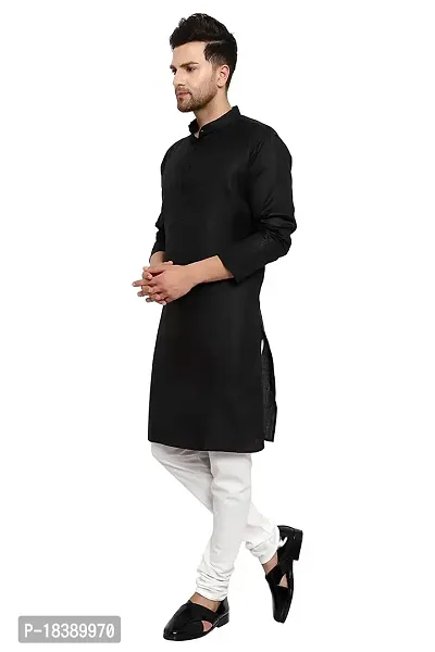 Enmozz Men's Festival Cotton Blend Kurta Pyjama Set-thumb4