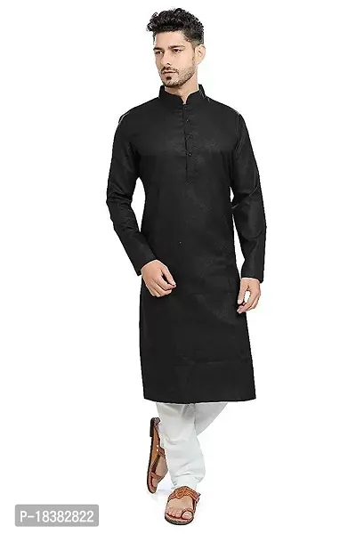 Kirtida Designer EMLOVZ? Men's Cotton Blend Kurta with Pyjama (Traditional Outfit) (17 Colours)-thumb0