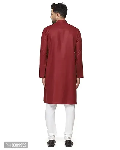 Enmozz Men's Festival Cotton Blend Kurta Pyjama Set-thumb4