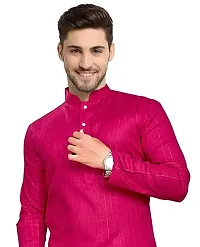 Enmozz Men's Textured Lining Kurta-thumb2