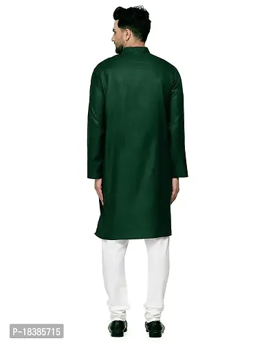 Enmozz? Multi Colored Cotton Plain Men's Ethnic Kurta Only-thumb2