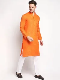 Enmozz Men's Kurta Orange1-thumb3