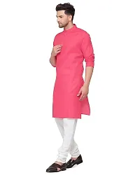 Enmozz? Dark Rama Cotton Plain Men's Ethnic Simple Kurta Only-thumb3