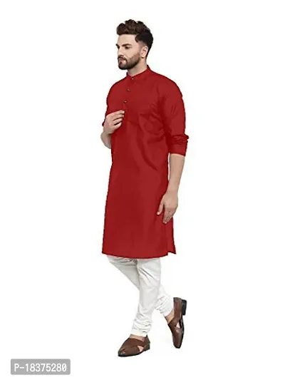 Kirtida Designer Men's Cotton Blend Regular Kurta-thumb3