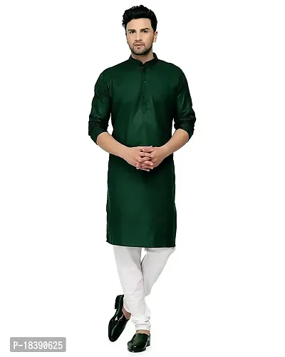 Enmozz Men's Festival Cotton Blend Kurta Pyjama Set