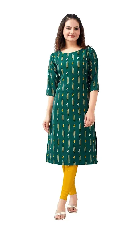 Womens Regular Fit Crepe Aline Kurti