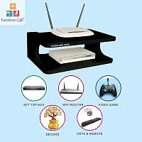 Set top Box Wall Stand | WiFi Router Holder Wooden Tv Entertainment Wall Unit | Tv Shelf Wall Mount for Home Office | Small Wall Mount Stylish WiFi  TV Box-thumb3