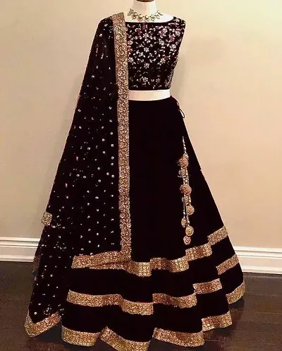 Adorable Taffeta Silk Embroidered Lehenga Choli