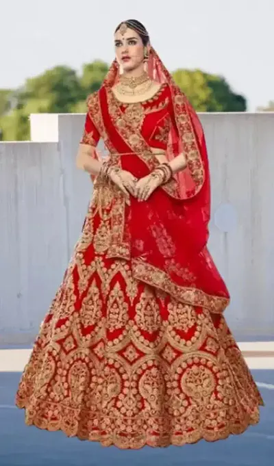 Stylish Women Satin Lehenga Cholis with Dupatta