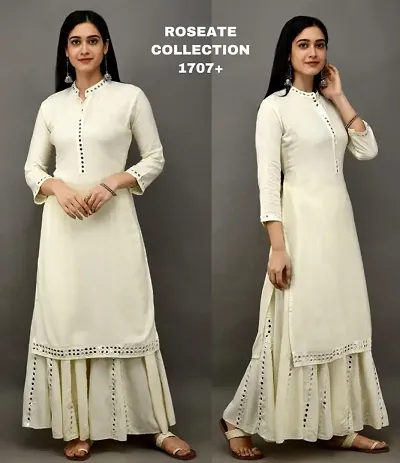 Fancy Rayon Kurta Set For Women