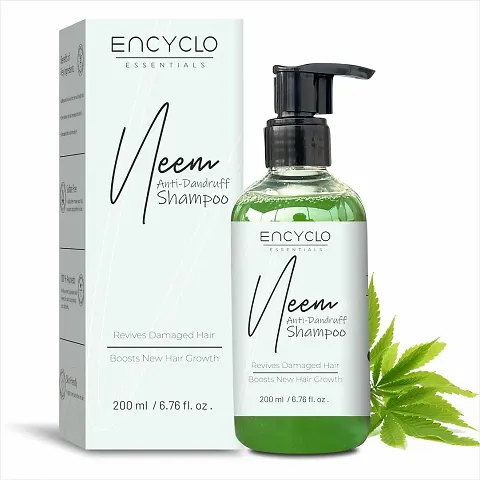 Encyclo Neem Antidandruff Shampoo - Cleanses  Soothes Scalp, Eliminates Flakes - 200mL
