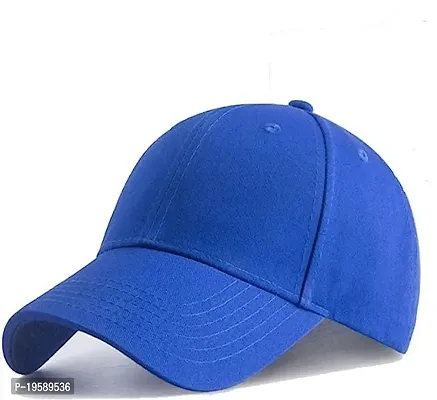 HEAUTA Unisex Cotton Baseball Cap for Men, with Adjustable Stylish Design, Sports caps for Men, Summer caps for Men, Cricket caps for Men, Gym caps for Men (Blue)