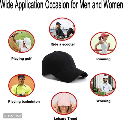 HEAUTA 2 Packs Baseball Cap Golf Dad Hat for Men and Women (White+Black)-thumb4