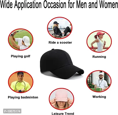 HEAUTA 2 Packs Baseball Cap Golf Dad Hat for Men and Women (Red+Black)-thumb4