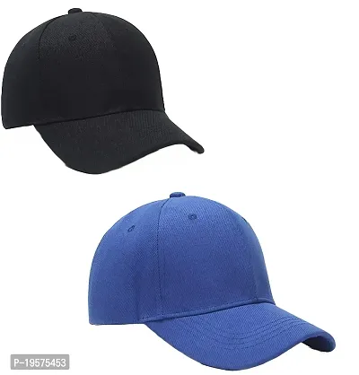 HEAUTA 2 Packs Baseball Cap Golf Dad Hat for Men and Women (RoyaleBlue+Black)-thumb0