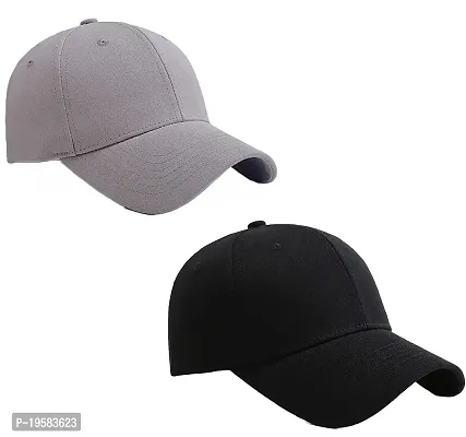 HEAUTA 2 Packs Baseball Cap Golf Dad Hat for Men and Women (Black+Grey)