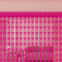 Pink Color Heart Shower Curtain-thumb1