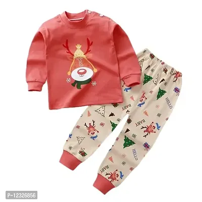 Fabulous Multicoloured Cotton Printed T-Shirts with Pyjamas For Boys