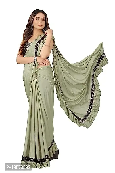 Stylish Organza silk Saree with Blouse piece For Women-thumb0