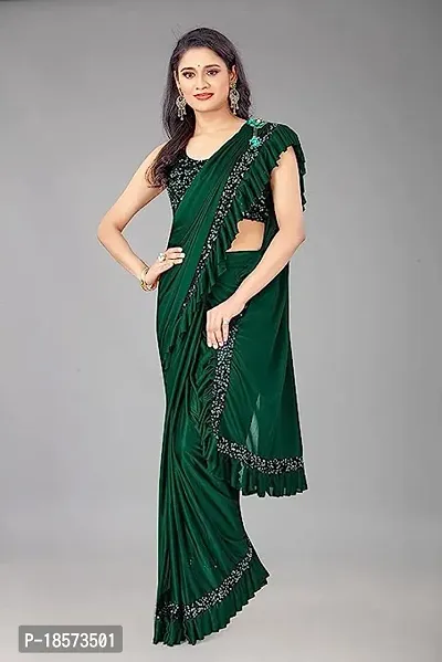 Stylish Organza silk Saree with Blouse piece For Women-thumb0