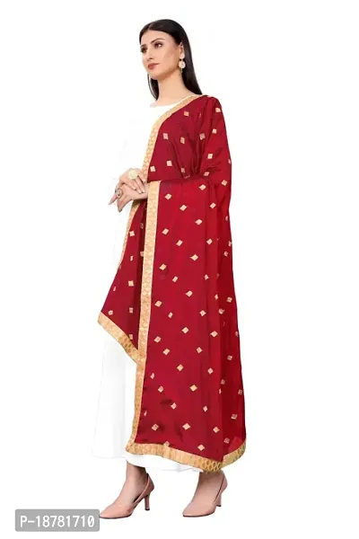 Red Lace Dupatta-thumb0