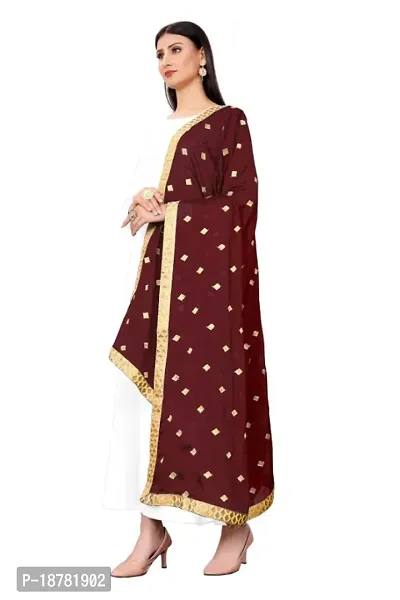 Maroon Lace Dupatta-thumb0