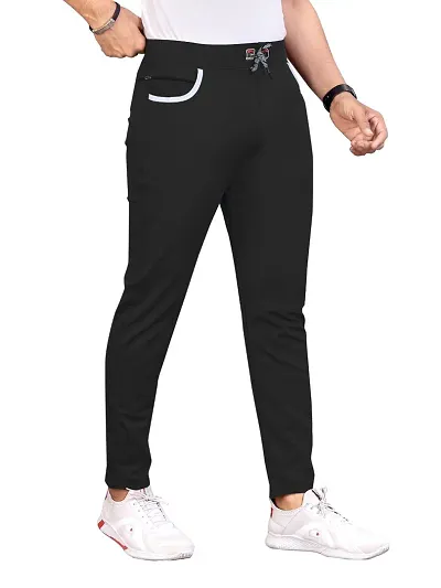 Elegant Lycra Solid Track Pants For Men And Boys