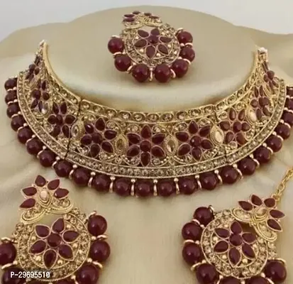 Stylish Golden Alloy Jewellery Set For Women