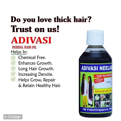 Adivasi Neelambari hair oil original | Adivasi herbal hair oil for hair growth | Hair Fall Control For women and men 250 ml-thumb5