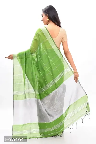 Sushrita Boutique Womens Checkered Zari Jacquard Handloom Saree (Jori-check-1)-thumb4