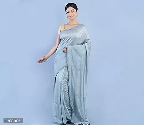 Women's Khadi Cotton Saree (Cotsar_13_Grey)-thumb3