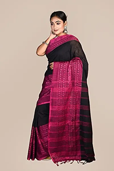 Sushrita Boutique Womens Traditional Prints Solid Woven Handloom Saree (BKCS_P)