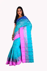 Sushrita Boutique Womens Traditional Prints Solid Tant Handloom Saree (Tant_boro_para-50)-thumb1