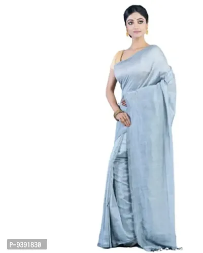 Women's Khadi Cotton Saree (Cotsar_13_Grey)-thumb0